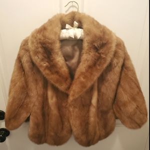 Genuine Vintage Fur Elegant Stole Cape Capelet